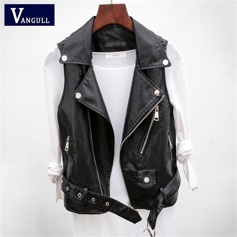 Vangull PU Leather Vest Waistcoat Solid Women Motorcycle Vest Spring Autumn High Quality Sleeveless Zipper Vests Tops 220812, Black
Vangull PU Leather Vest Waistcoat Solid Women Motorcycle Vest Spring Autumn High Quality Sleeveless Zipper Vests Tops 220812, Black