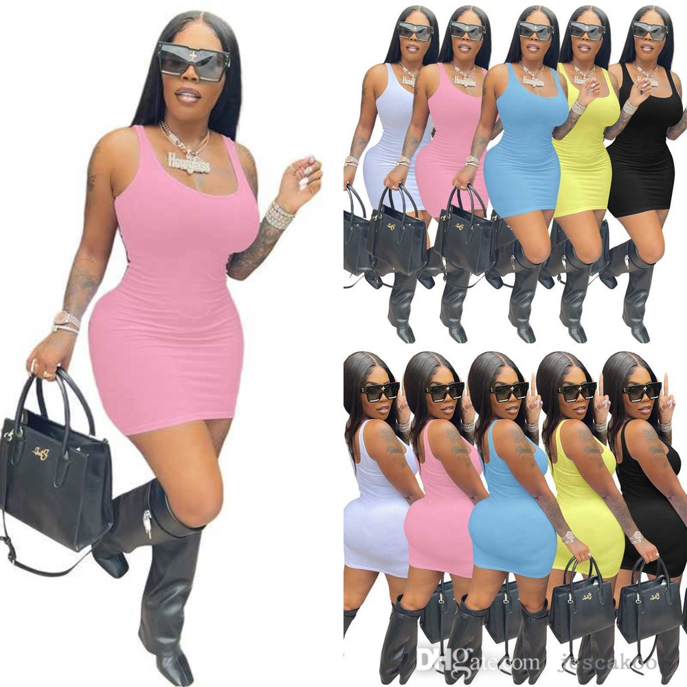 Sexy Casual Dresses For Womens Designer Clothing Spring And Summer Suspender Vest Slim Bodycon Mini Dress Clubwear, Bright yellow
Sexy Casual Dresses For Womens Designer Clothing Spring And Summer Suspender Vest Slim Bodycon Mini Dress Clubwear, Bright yellow