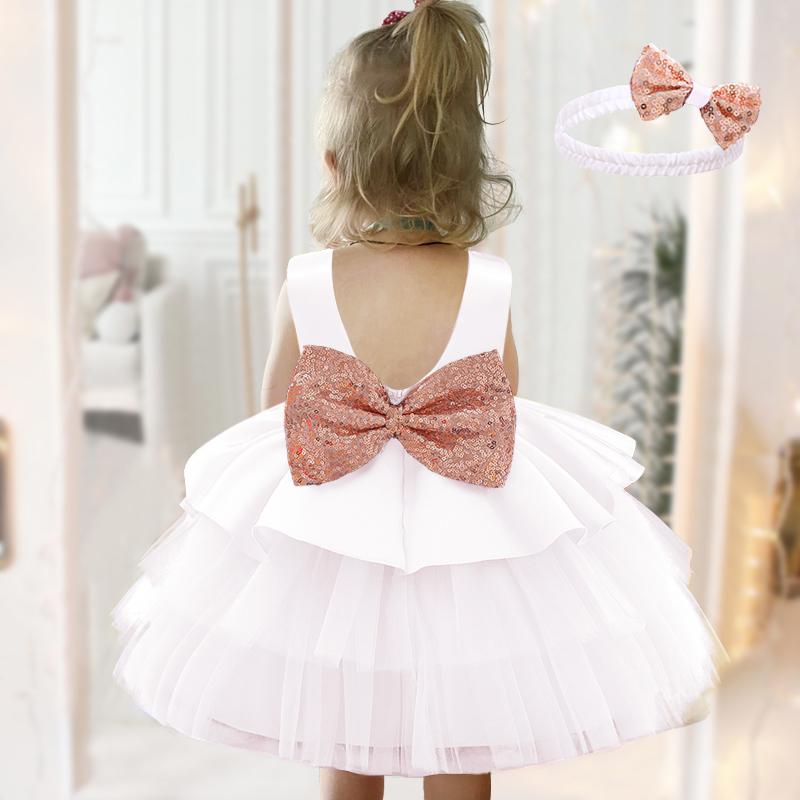 Girl's Dresses 2022 White Golden Bow Baptism 2 1 Year Birthday Dress For Baby Girl Clothing Princess Party Backless Headband 2PC, Red;yellow
Girl's Dresses 2022 White Golden Bow Baptism 2 1 Year Birthday Dress For Baby Girl Clothing Princess Party Backless Headband 2PC, Red;yellow