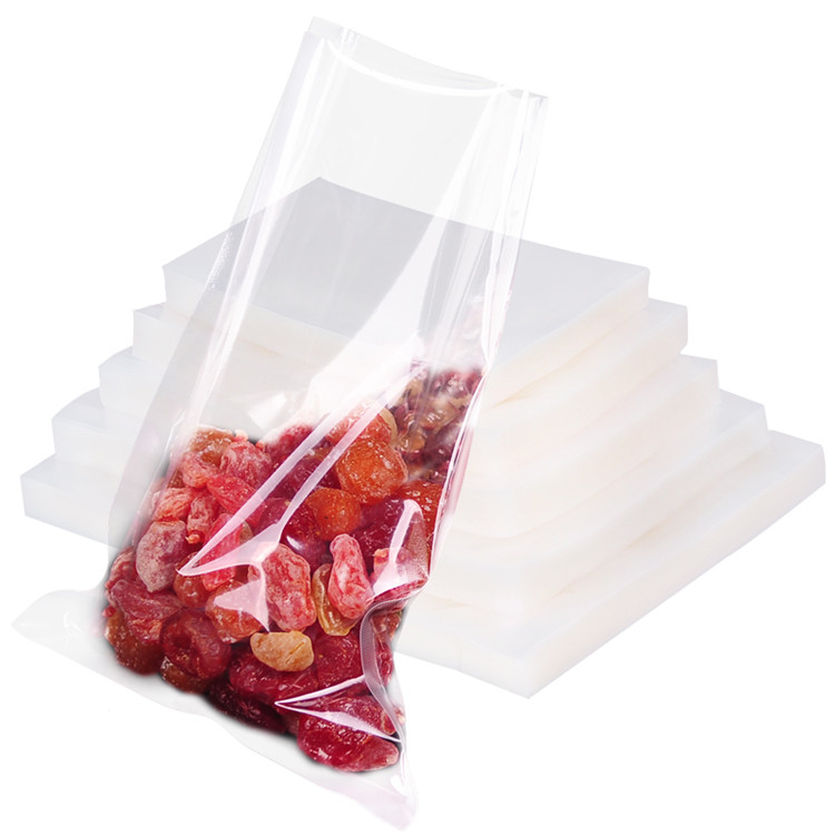 100pcs High Clear Open Top Vacuum Packaging Bag Thick Barrier Candy Snack Salt Ground Coffee Powder Meat Tea Heat Sealing Gift Storage Pouches