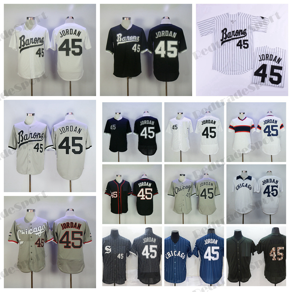 Mens Chicago Michael Jodan Baseball Jerseys Vintage Birmingham 45 Barons Black White Mesh Stitched Shirts City Southside Jersey
Mens Chicago Michael Jodan Baseball Jerseys Vintage Birmingham 45 Barons Black White Mesh Stitched Shirts City Southside Jersey