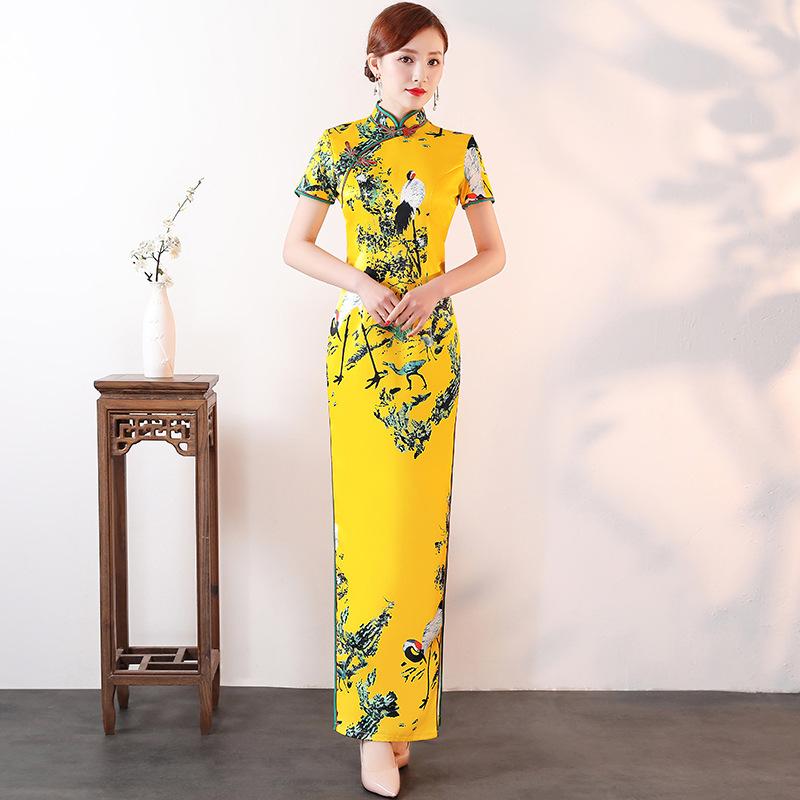 Ethnic Clothing Sexy Party Long Cheongsam Traditional China Style Qipao Gown Oriental Womens Elegant Evening Dress Vestido S-5XLEthnic
Ethnic Clothing Sexy Party Long Cheongsam Traditional China Style Qipao Gown Oriental Womens Elegant Evening Dress Vestido S-5XLEthnic
