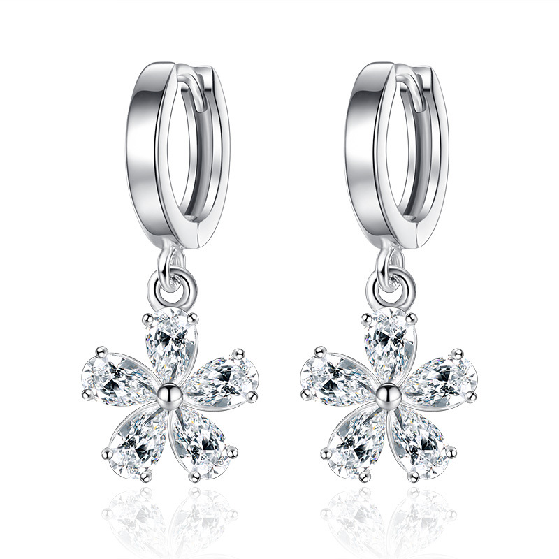 Free shipping S Sier Hoop Cross Designer Stud Earrings Retro Vintage Wave Twist Crystal Pearl Sweet Flower Earring Earings Ear Rings Party Jewelry