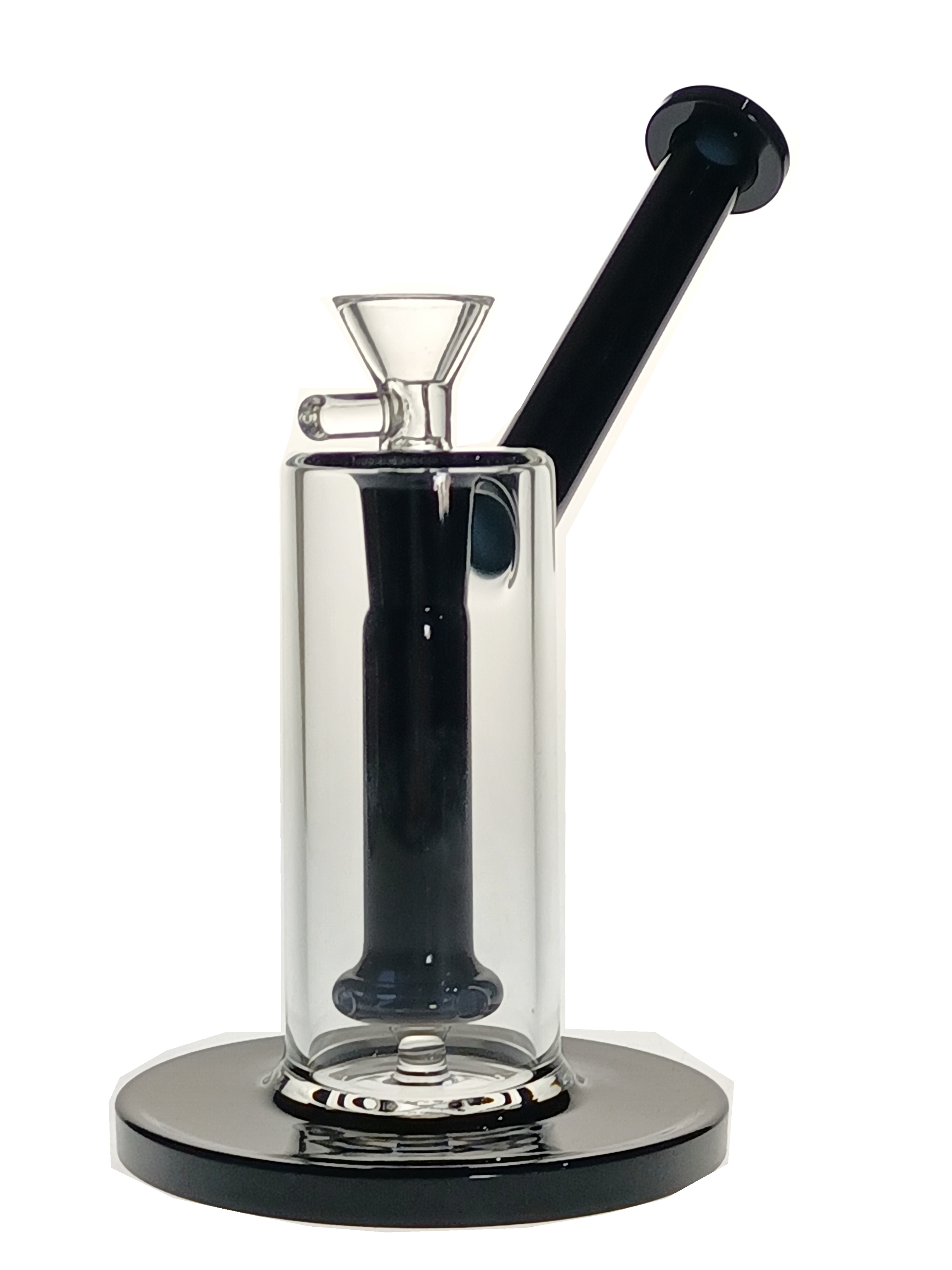 Glass Hookah Rig/Bubbler for smoking bong 7inch Height with black perc with 14mm female and bowl 2500g weight BU072