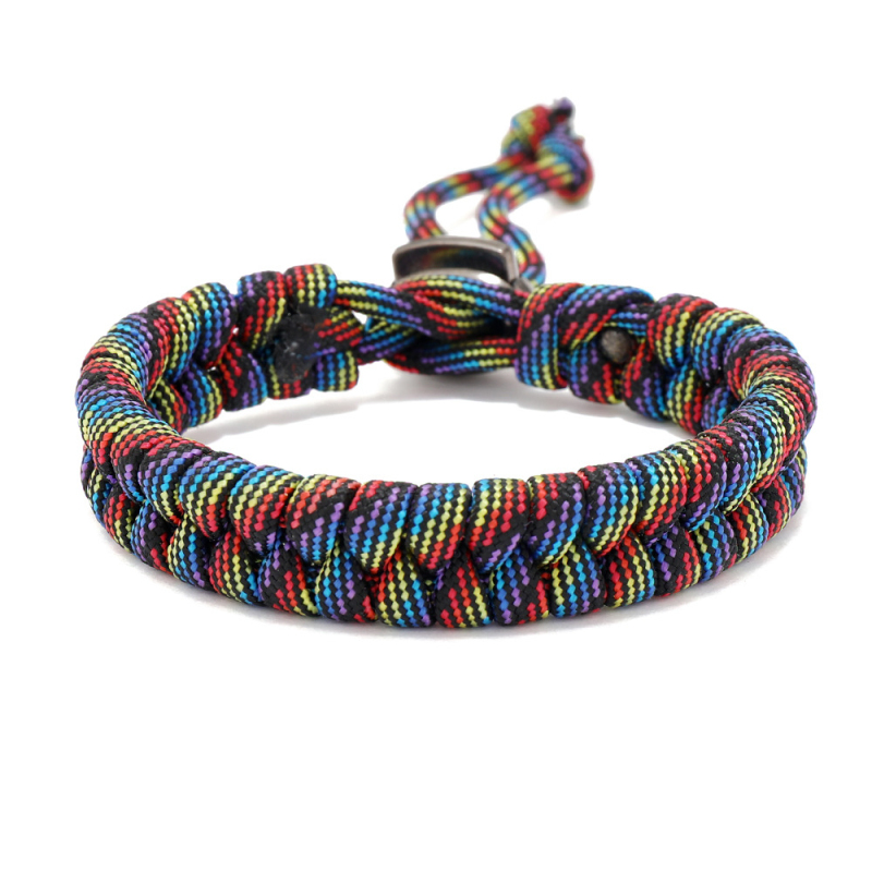 Handmade Paracord Braid Bracelet Outdoor Sports Jewelry for Men Gift