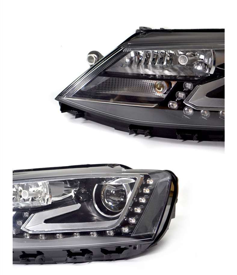 Head Lamp Assemnly For Jetta Sagitar MK6 LED Headlight 2012-18 MK6 DRL Turn Signal High Beam Angel Eye Projector