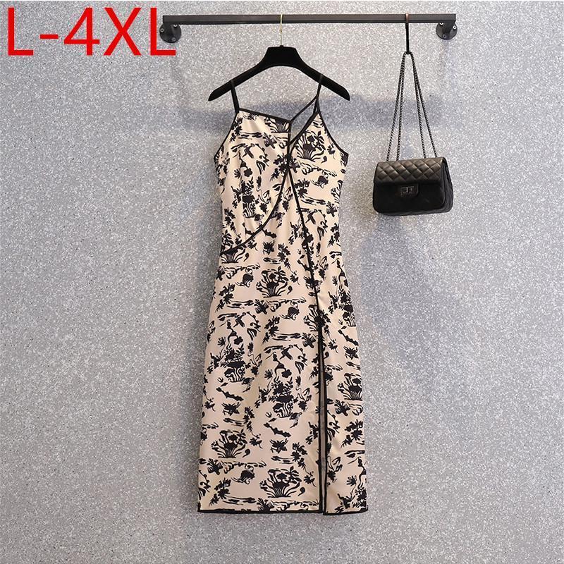 Plus Size Dresses 2022 Elegant Summer For Women Large Chinese Cheongsam Style Sleeveless Print Split Camisole XL 2XL 3XL 4XL Echm22, Picture color
Plus Size Dresses 2022 Elegant Summer For Women Large Chinese Cheongsam Style Sleeveless Print Split Camisole XL 2XL 3XL 4XL Echm22, Picture color