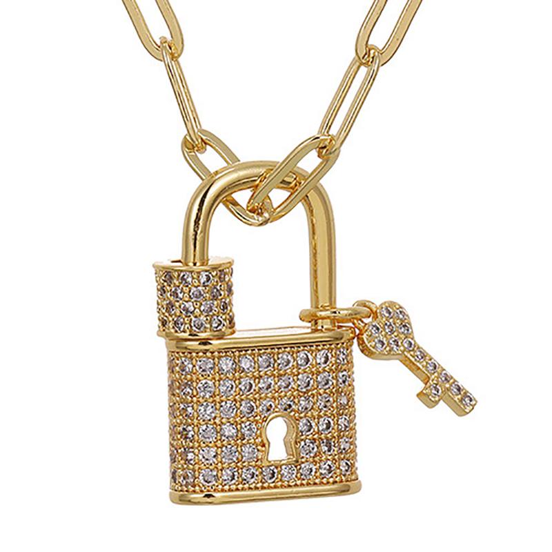 Pendant Necklaces Rock Choker Lock For Women Gothic Cool Fashion Zircon Gold Color Chain Statement Necklace Jewelry Gift 2022
Pendant Necklaces Rock Choker Lock For Women Gothic Cool Fashion Zircon Gold Color Chain Statement Necklace Jewelry Gift 2022
