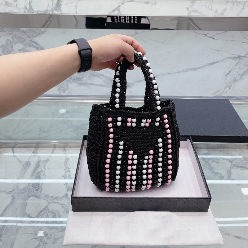 Bead Straw Net Bag Totes Women Handbags Beach Purse Shopping Travel Bags Large Capacity Top-Level Lafite Grass Woven Hollow Out Basket Purses Fashion Letters Handbag, Black
Bead Straw Net Bag Totes Women Handbags Beach Purse Shopping Travel Bags Large Capacity Top-Level Lafite Grass Woven Hollow Out Basket Purses Fashion Letters Handbag, Black