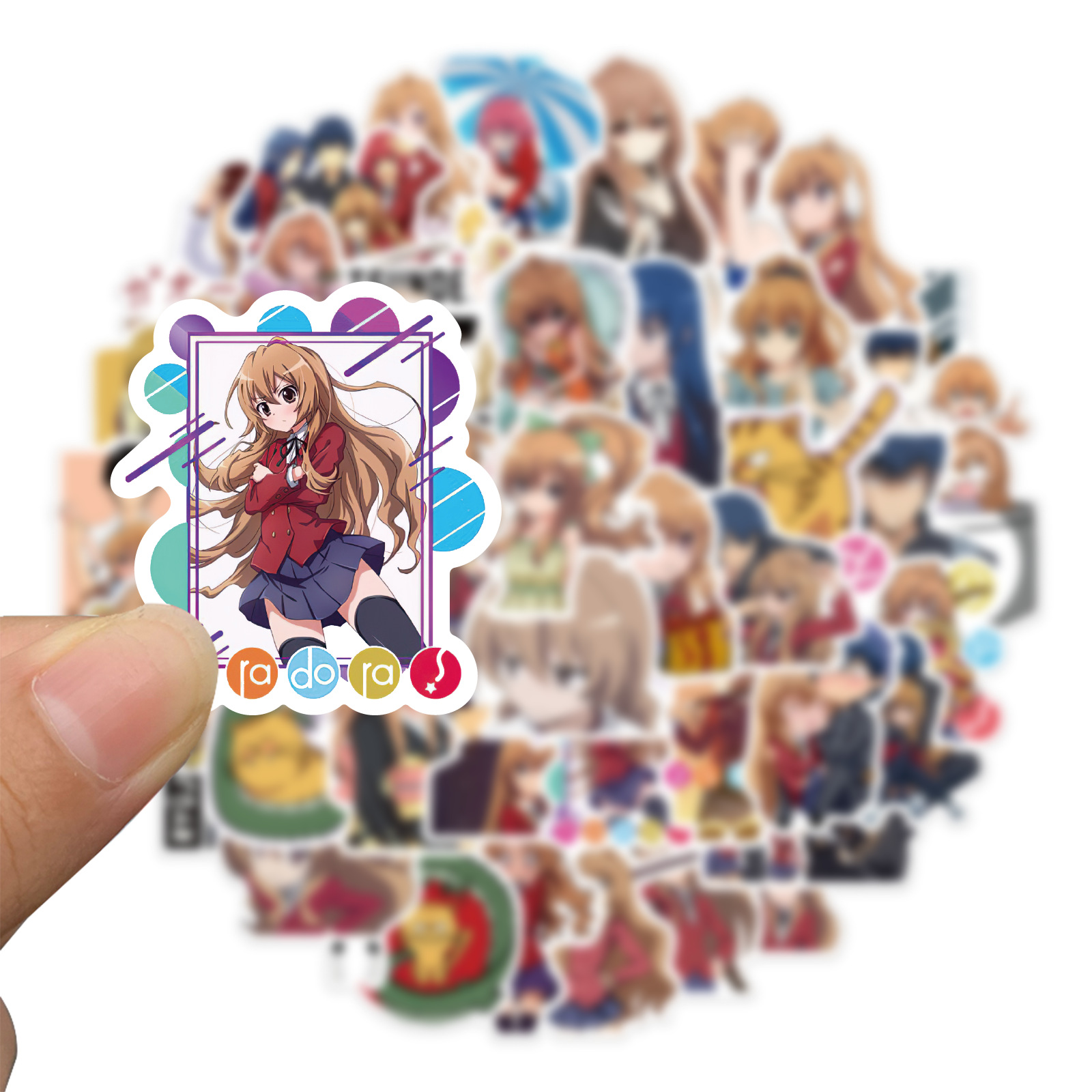 50Pcs Japanese Anime Tiger Dragon Sticker Toradora Stickers Graffiti Kids Toy Skateboard car Motorcycle Bicycle Sticker Decals Wholesale