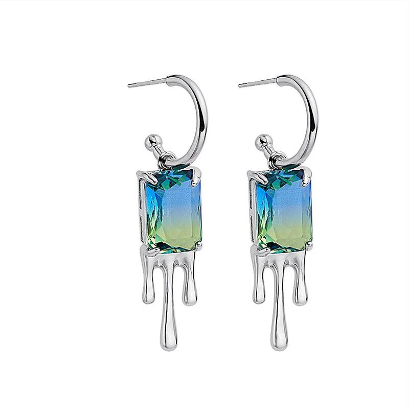 Hoop & Huggie 2022 S925 Personality Simple Fashion Blue-green Transparent Gradual Change Water Drip Zircon Metal Earrings For Women
Hoop & Huggie 2022 S925 Personality Simple Fashion Blue-green Transparent Gradual Change Water Drip Zircon Metal Earrings For Women