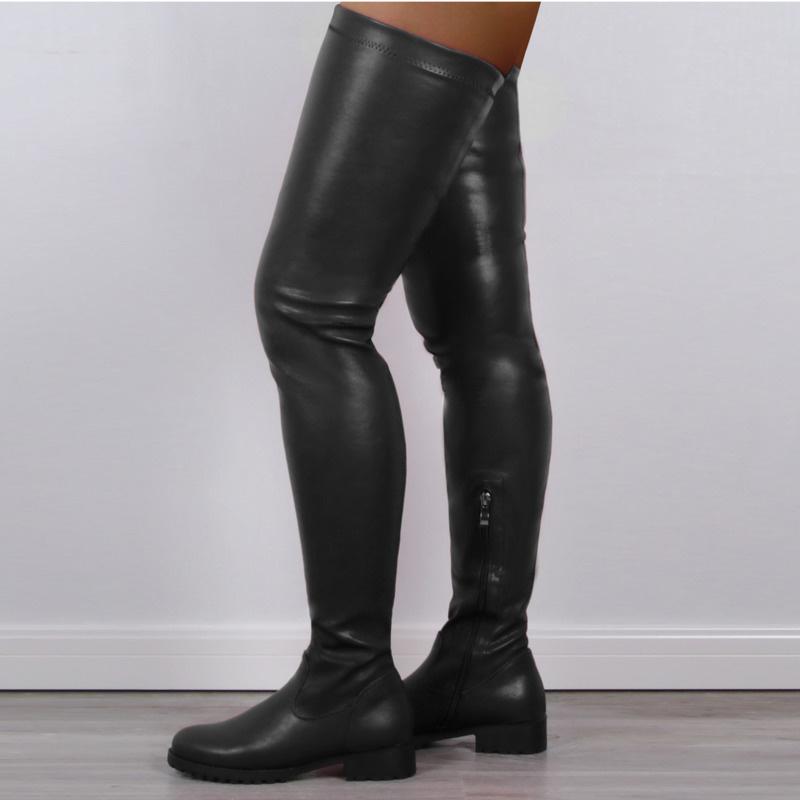 Boots 2022 Low Heels Red Black Women Thigh High Stretch Casual Shoes Autumn Winter Pu Leather Over The Knee Female
Boots 2022 Low Heels Red Black Women Thigh High Stretch Casual Shoes Autumn Winter Pu Leather Over The Knee Female