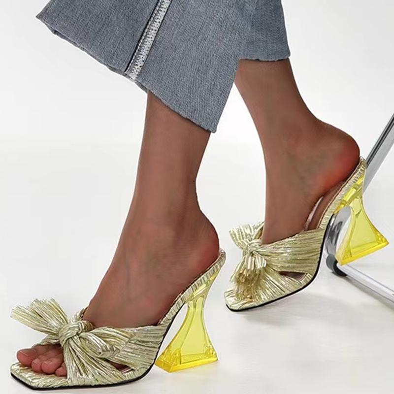 Sandals Crystal Chunky High Heel Shoes Bow-tie Square Toe Sexy Sandal Slip-on For Women Summer Casual Slippers Big Size 43Sandals, Champagne
Sandals Crystal Chunky High Heel Shoes Bow-tie Square Toe Sexy Sandal Slip-on For Women Summer Casual Slippers Big Size 43Sandals, Champagne