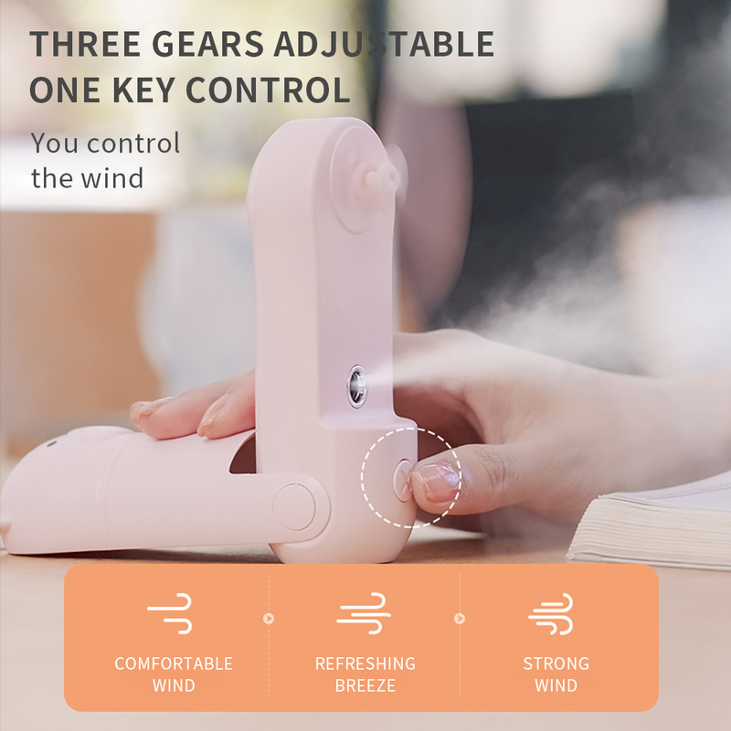 Nano Mist Sprayer Mini Fan Beauty Instrument USB Humidifier Rechargeable Nebulizer Face Steamer Moisturizing Beauty 220711