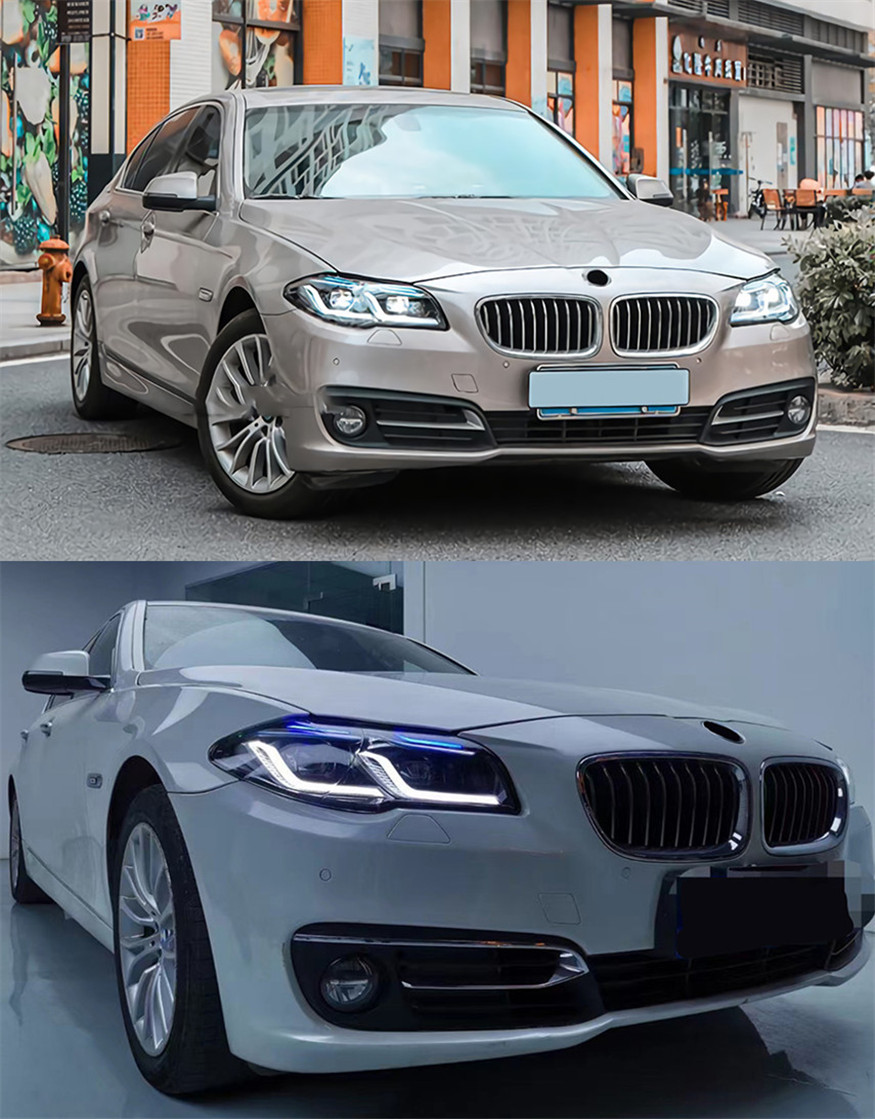 Car LED Head Lights For BMW F10 F18 20 10-20 17 LCI DRL Headlights Daytime Running Lights High Beam Lens Driving Lamp