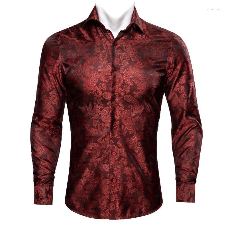 Men's Dress Shirts Barry.Wang Luxury Red Paisley Silk Men Long Sleeve Casual Flower For Designer Fit Shirt BY-0069Men's Eldd22, Cy-0038
Men's Dress Shirts Barry.Wang Luxury Red Paisley Silk Men Long Sleeve Casual Flower For Designer Fit Shirt BY-0069Men's Eldd22, Cy-0038
