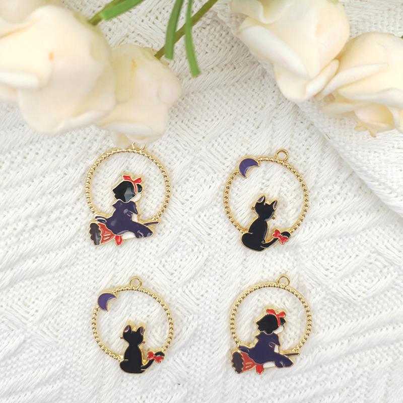 Charms 10pcs Halloween Cat Witch DIY Jewelry Accessories Alloy Drip Broom Black Back View Bow Pendant
Charms 10pcs Halloween Cat Witch DIY Jewelry Accessories Alloy Drip Broom Black Back View Bow Pendant