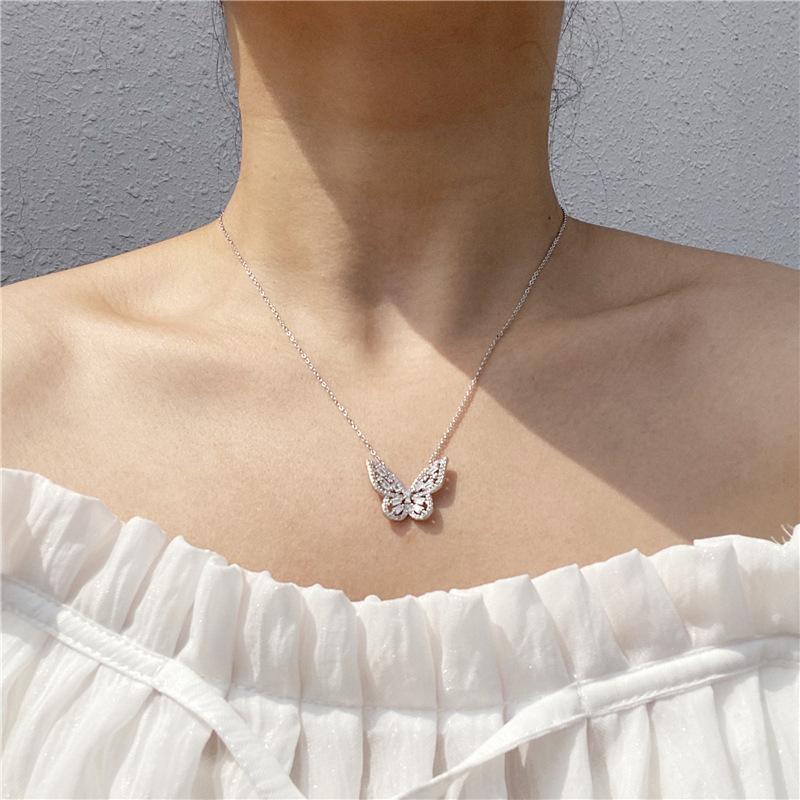 Chains Shiny Side Fashion Jewelry Zircon Butterfly Chain Pendant Necklaces For Women Simple Style Choker Charm NecklacesChains
Chains Shiny Side Fashion Jewelry Zircon Butterfly Chain Pendant Necklaces For Women Simple Style Choker Charm NecklacesChains