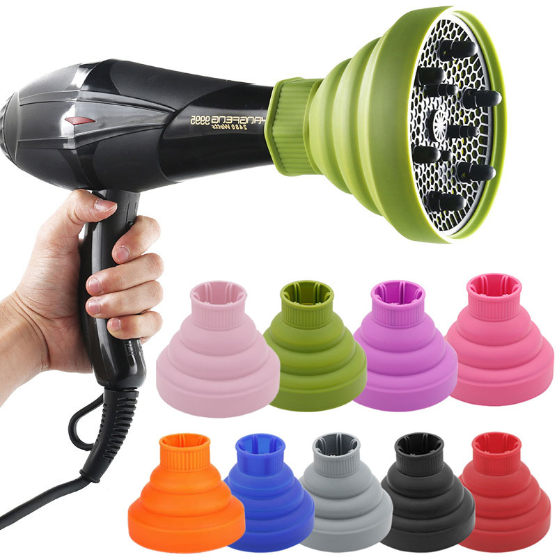Hair Styling Tool Accessories Babertop Silicone Hairdryer Diffuser Cover Temperature Resistant Silica Foldable Hairdressing Curly Styling Hairs Care S