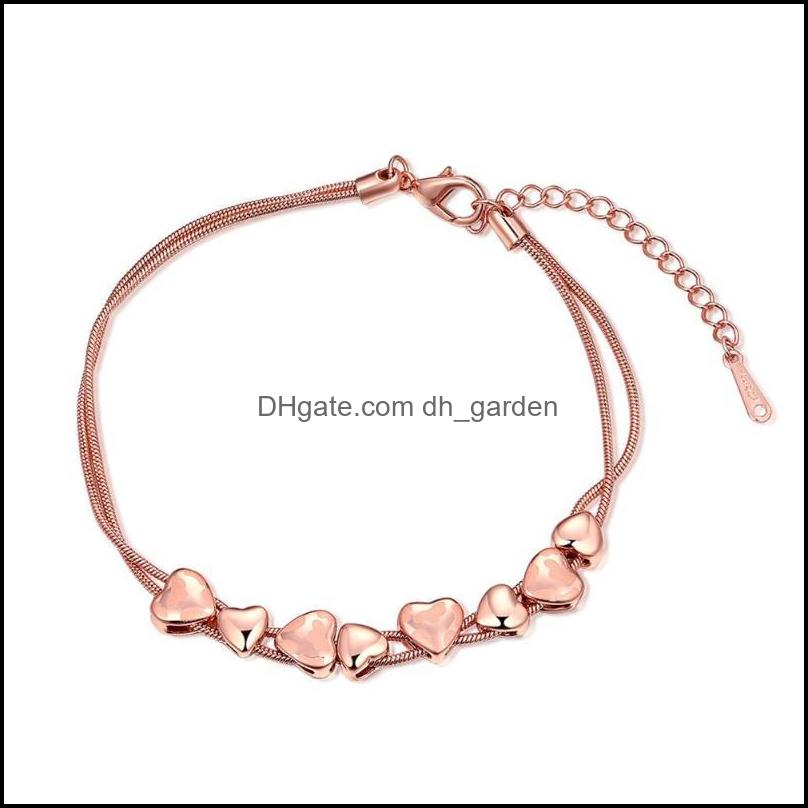 Link Chain Xiufen Women Rose Golden Color Heart-Shape Hand Charm Bracelet Drop Delivery 2021 Bracelets Jewelry W1Afw
Link Chain Xiufen Women Rose Golden Color Heart-Shape Hand Charm Bracelet Drop Delivery 2021 Bracelets Jewelry W1Afw