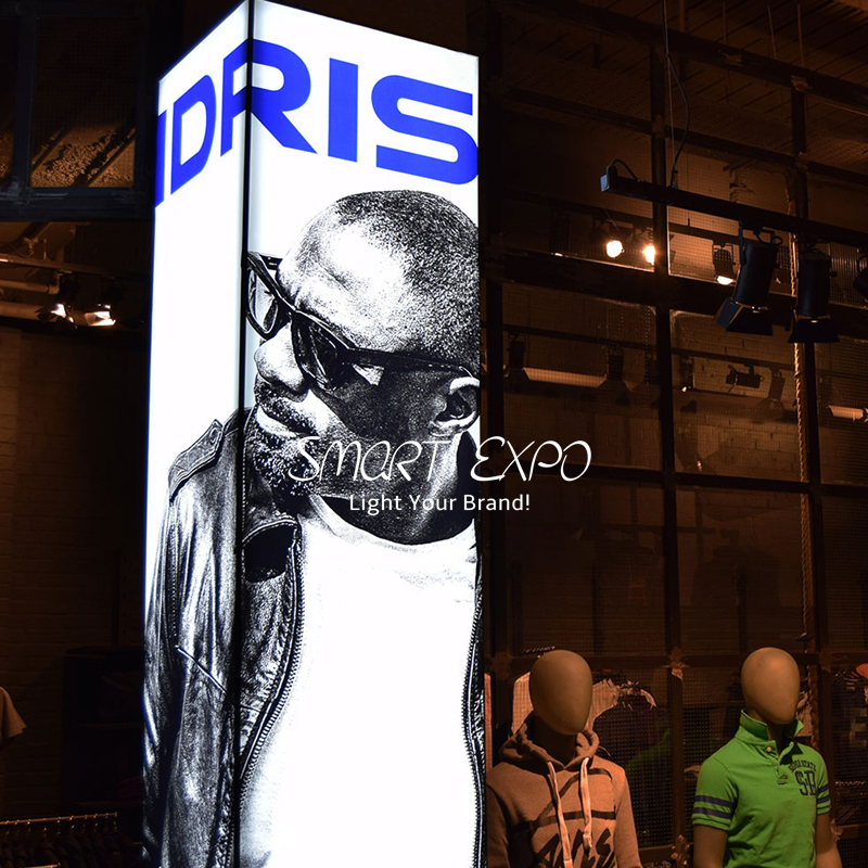 SEG Aluminum Profile Frame Backlit Advertising Display (80x80x250cm)
