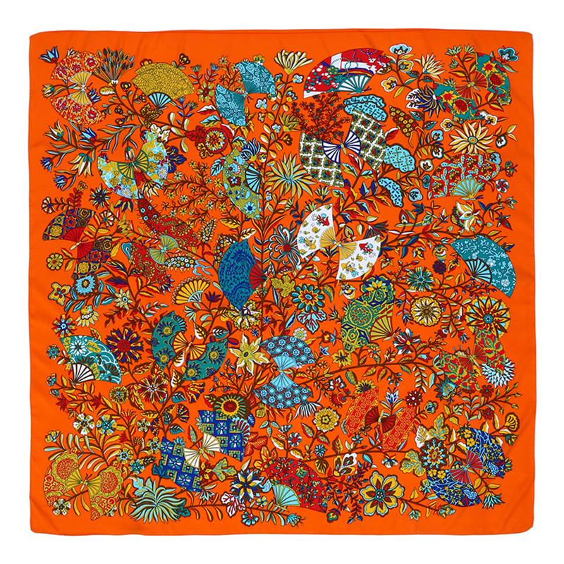 Scarves 100% Silk Scarf Women Floral Fan Print Stoles Bandana Female Beach Shawl&Wrap Large Foulard Square 130 130CMScarvesScarves
Scarves 100% Silk Scarf Women Floral Fan Print Stoles Bandana Female Beach Shawl&Wrap Large Foulard Square 130 130CMScarvesScarves