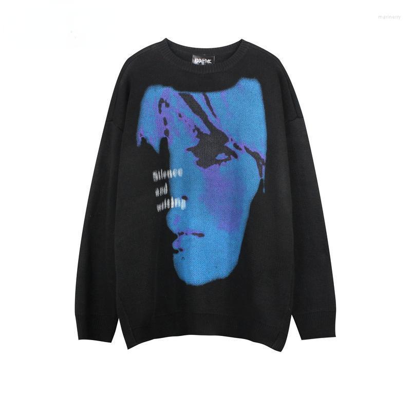 Men's Sweaters Hip Hop Knitted Face Men Sweater Fashion Loose Top Casual Streetwear Pullover Cashmere Anime Cotton O-Neck SweaterMen's Mari2, White
Men's Sweaters Hip Hop Knitted Face Men Sweater Fashion Loose Top Casual Streetwear Pullover Cashmere Anime Cotton O-Neck SweaterMen's Mari2, White