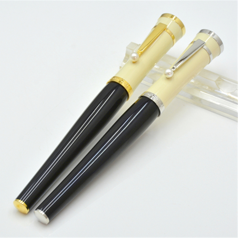2026 Black and white resin Ballpoint pen / Fountain pen office stationery Promotion Write ball pens for birthdays gift