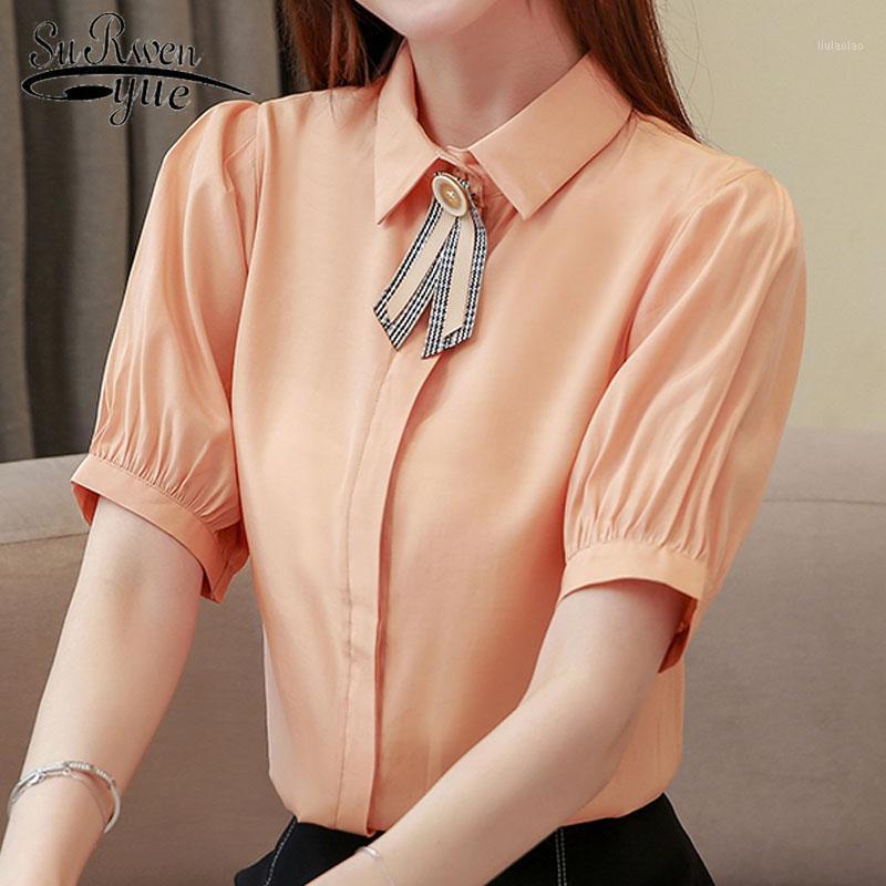 Women Blouse And Top 2022 Summer Chiffon Short Shirts Turn Down Collar Puff Sleeve Shirt 3805 50 Women' Blouses, Orange
Women Blouse And Top 2022 Summer Chiffon Short Shirts Turn Down Collar Puff Sleeve Shirt 3805 50 Women' Blouses, Orange