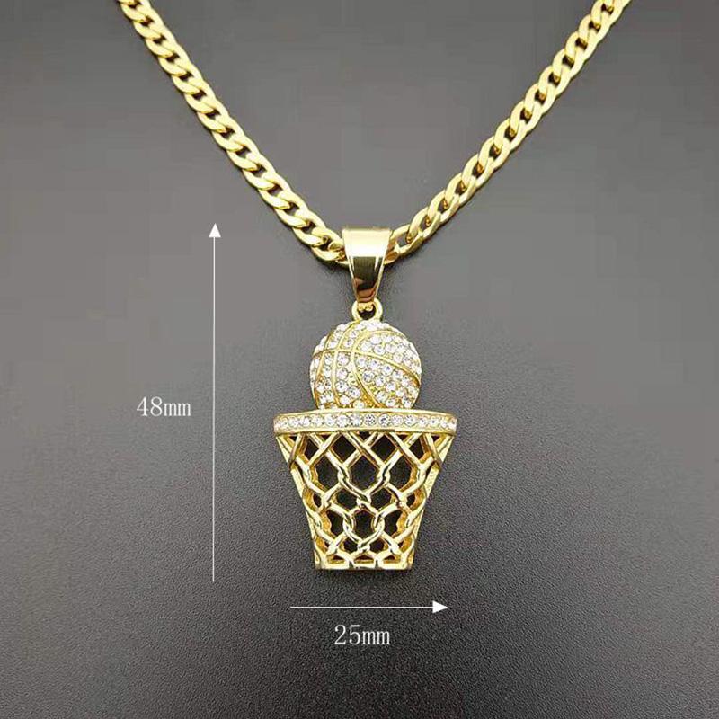 Pendant Necklaces Hip Hop Rhinestones Paved Bling Iced Out Gold Stainless Steel Basketball Basket Pendants Necklace Men Rapper Jewelry Cuban
Pendant Necklaces Hip Hop Rhinestones Paved Bling Iced Out Gold Stainless Steel Basketball Basket Pendants Necklace Men Rapper Jewelry Cuban