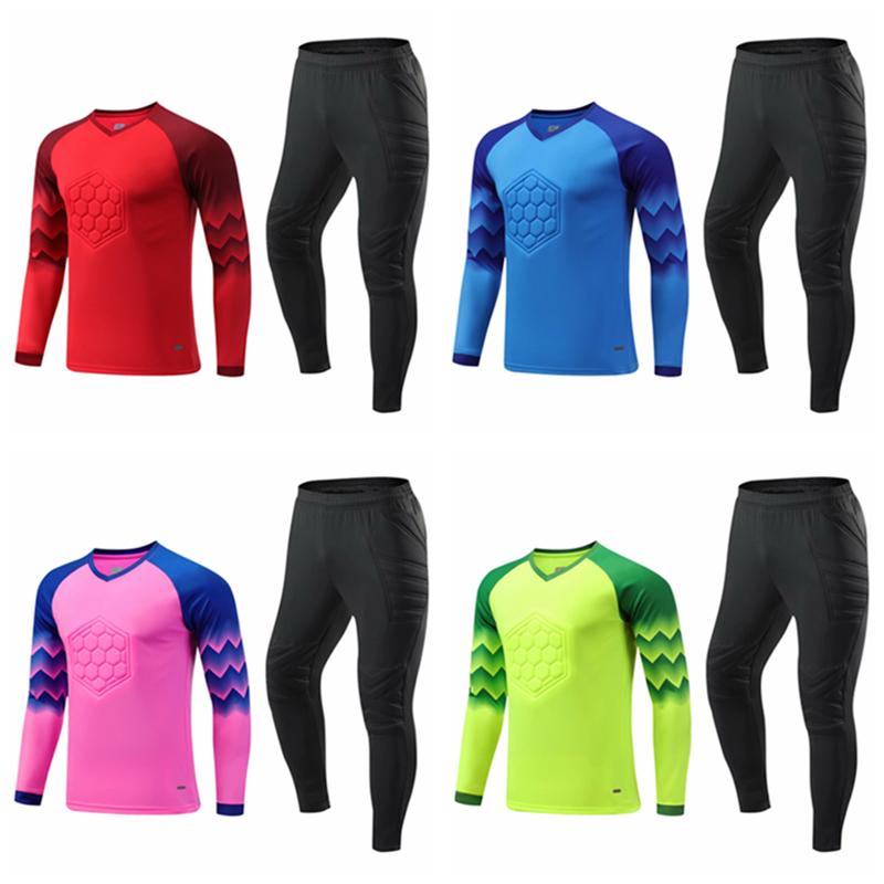 Running Sets Kids Adult Soccer Goalkeeper Uniform Protective Long Sleeve Training Kit Football Jersey Tops And Pants, Green
Running Sets Kids Adult Soccer Goalkeeper Uniform Protective Long Sleeve Training Kit Football Jersey Tops And Pants, Green