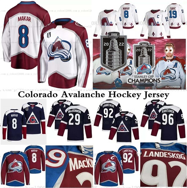 Colorado 8 Cale Makar 2022 Stanley Cup Champions Avalanche Hockey Jersey 29 Nathan MacKinnon 92 Gabriel Landeskog Mikko Rantanen Joe Sakic, 96 red
Colorado 8 Cale Makar 2022 Stanley Cup Champions Avalanche Hockey Jersey 29 Nathan MacKinnon 92 Gabriel Landeskog Mikko Rantanen Joe Sakic, 96 red