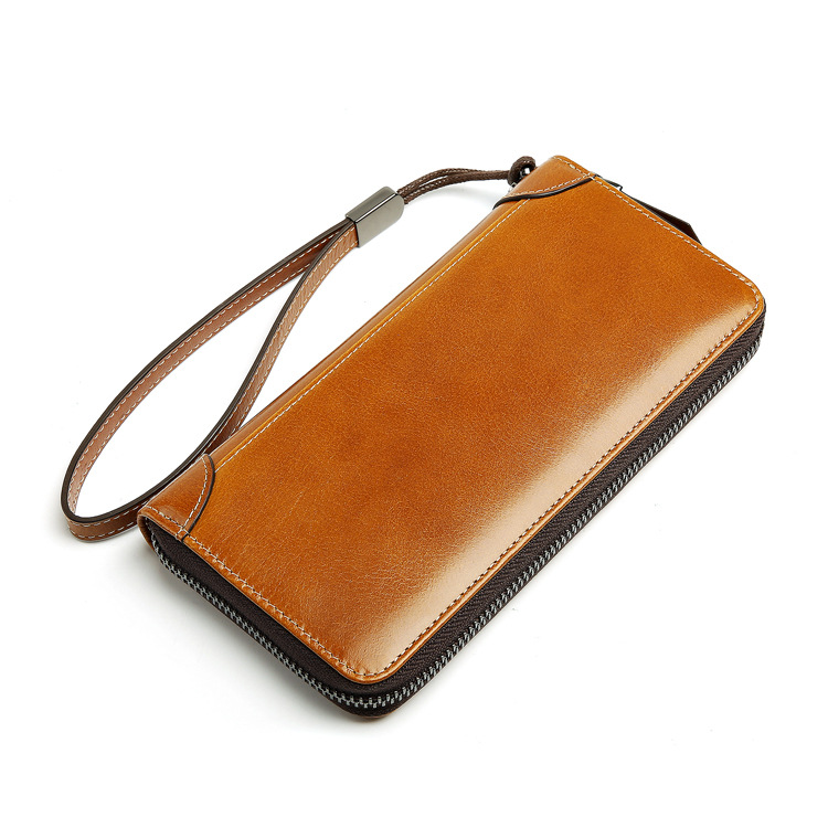 Men's Wallets Genuine Leather Single Zipper Card Holders Wallet Long Case Top Layer Leather Business Purse, Box
Men's Wallets Genuine Leather Single Zipper Card Holders Wallet Long Case Top Layer Leather Business Purse, Box