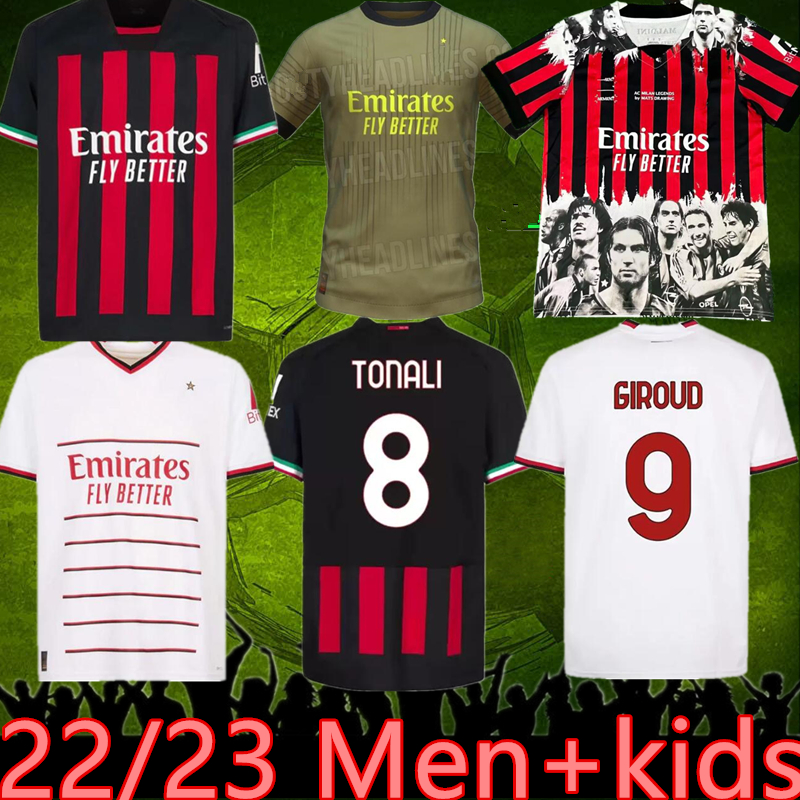 IBRAHIMOVIC 22 23 soccer jersey AC MILANS GIROUD DE KETELAERE R. LEAO BENNACER KESSIE ROMAGNOLI CALHANOGLU TONALI REBIC THEO 2022 2023 football shirt men kids kit away
IBRAHIMOVIC 22 23 soccer jersey AC MILANS GIROUD DE KETELAERE R. LEAO BENNACER KESSIE ROMAGNOLI CALHANOGLU TONALI REBIC THEO 2022 2023 football shirt men kids kit away