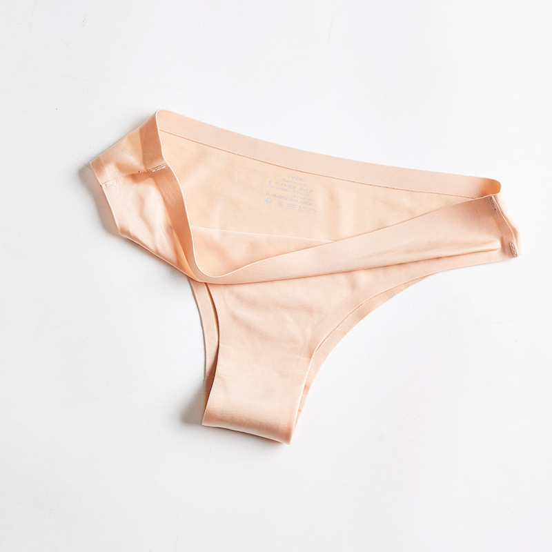 Seamless Lady Thong Soft Ice Silk G String Low Waist Women Underwear Sexy Panties High Quality Satin T- Back Lingerie thong 220426