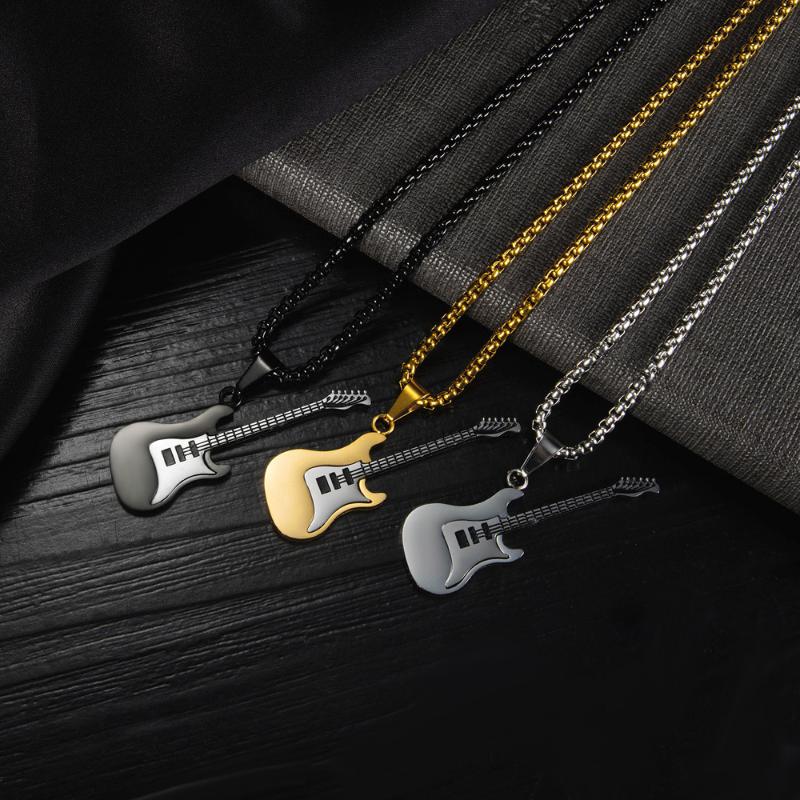 Chains 316L Stainless Steel Creative Personality Mini Rock Guitar Pendant Chain Necklace For Women Men Fashion JewelryChains
Chains 316L Stainless Steel Creative Personality Mini Rock Guitar Pendant Chain Necklace For Women Men Fashion JewelryChains