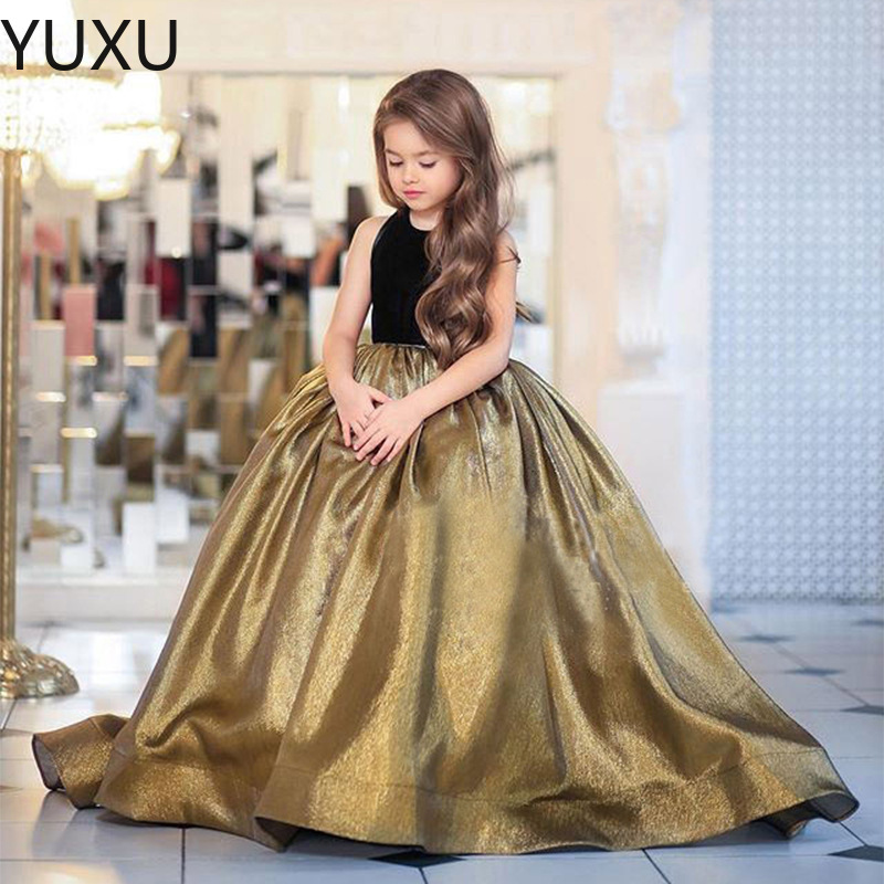 Adorable White Ball Gown Wer Princess Sheer Long Girl Pageant Dresses Appliques Jewel Neck Toddler Birthday Party Gowns 403 6660311