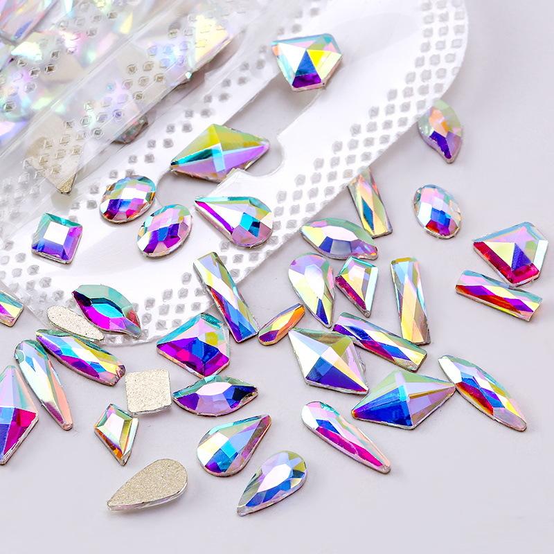 Nail Art Decorations 50Pcs Glass Rhinestones Multi-Shaped Holographic AB Gem Stones Flatback Manicure 3D Charms For Decoration TipsNail
Nail Art Decorations 50Pcs Glass Rhinestones Multi-Shaped Holographic AB Gem Stones Flatback Manicure 3D Charms For Decoration TipsNail
