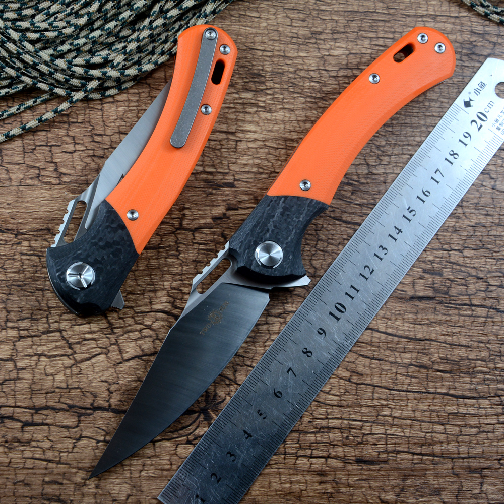 TWOSUN M390 Blade Pocket Folding Gift Survival Hunting Knives Satin CNC Orange G10 Titanium Handle TS127 Flipper Fast Open Collection
TWOSUN M390 Blade Pocket Folding Gift Survival Hunting Knives Satin CNC Orange G10 Titanium Handle TS127 Flipper Fast Open Collection