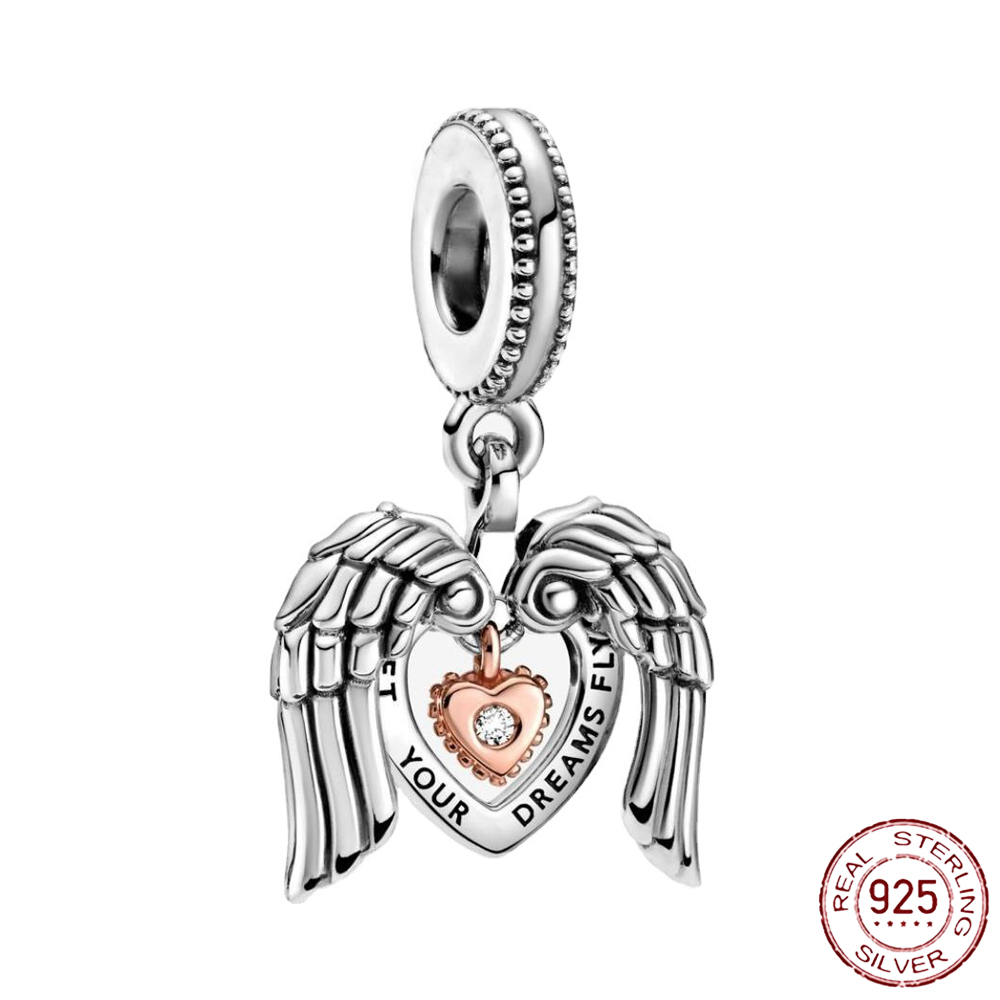 Popular High Quality 925 Sterling Silver Fall Flower Pink Collection Charm Beads For S925 Snake Bracelet Women DIY Jewelry Fashion Accessories