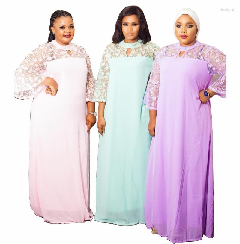 Ethnic Clothing Style African Women's Dashiki Abaya Stylish Chiffon Fabric Lace Loose Long Dress Free Size
Ethnic Clothing Style African Women's Dashiki Abaya Stylish Chiffon Fabric Lace Loose Long Dress Free Size