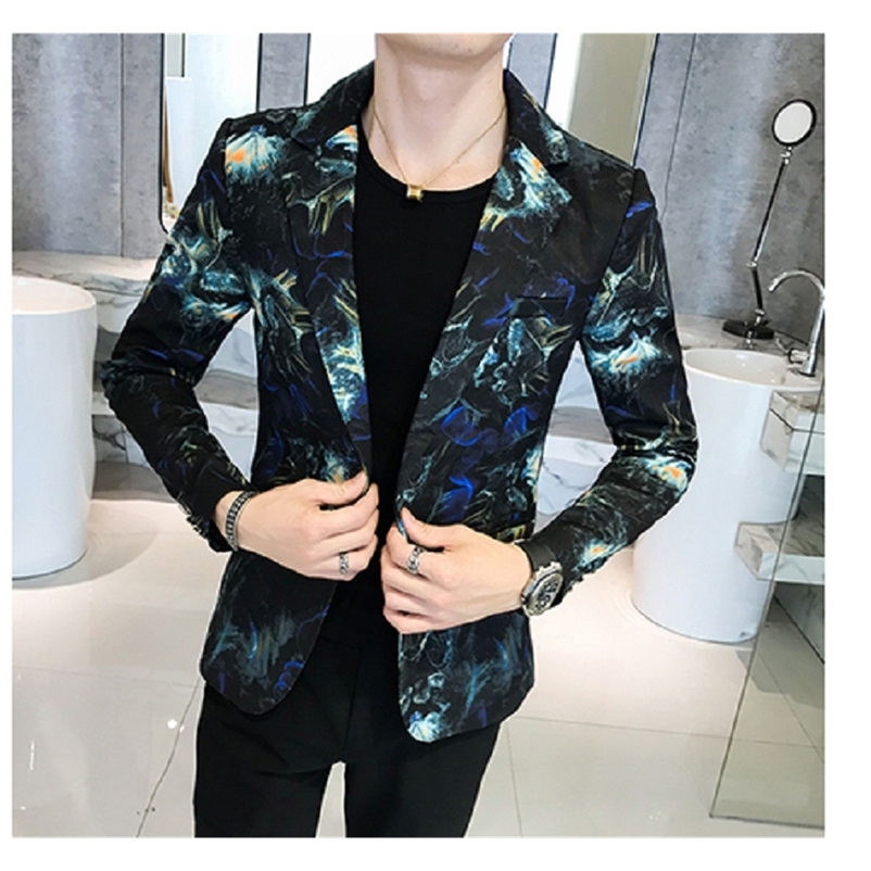 Men's Suits Blazers Mens Fire Print Prom Suit Jacket Slim Fit Blazer Mascculino One Button Blazer Gold Blue Red Print Blazer Coat 220826
Men's Suits Blazers Mens Fire Print Prom Suit Jacket Slim Fit Blazer Mascculino One Button Blazer Gold Blue Red Print Blazer Coat 220826