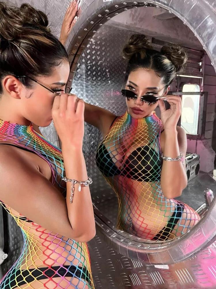 Women's Swimwear Tossy Sexy See Through Rainbow Cover Ups For Swimsuit 2022 Summer Club Party Women Dress Skinny Sleeveless Beachwear
Women's Swimwear Tossy Sexy See Through Rainbow Cover Ups For Swimsuit 2022 Summer Club Party Women Dress Skinny Sleeveless Beachwear