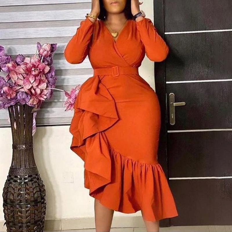 Plus Size Dresses Women Autumn Dress Asymmetrical Cute Ruffle Bodycon Trendy Office Lady Party Ladies Clothes Long Sleeve Midi Vestidos, Black
Plus Size Dresses Women Autumn Dress Asymmetrical Cute Ruffle Bodycon Trendy Office Lady Party Ladies Clothes Long Sleeve Midi Vestidos, Black