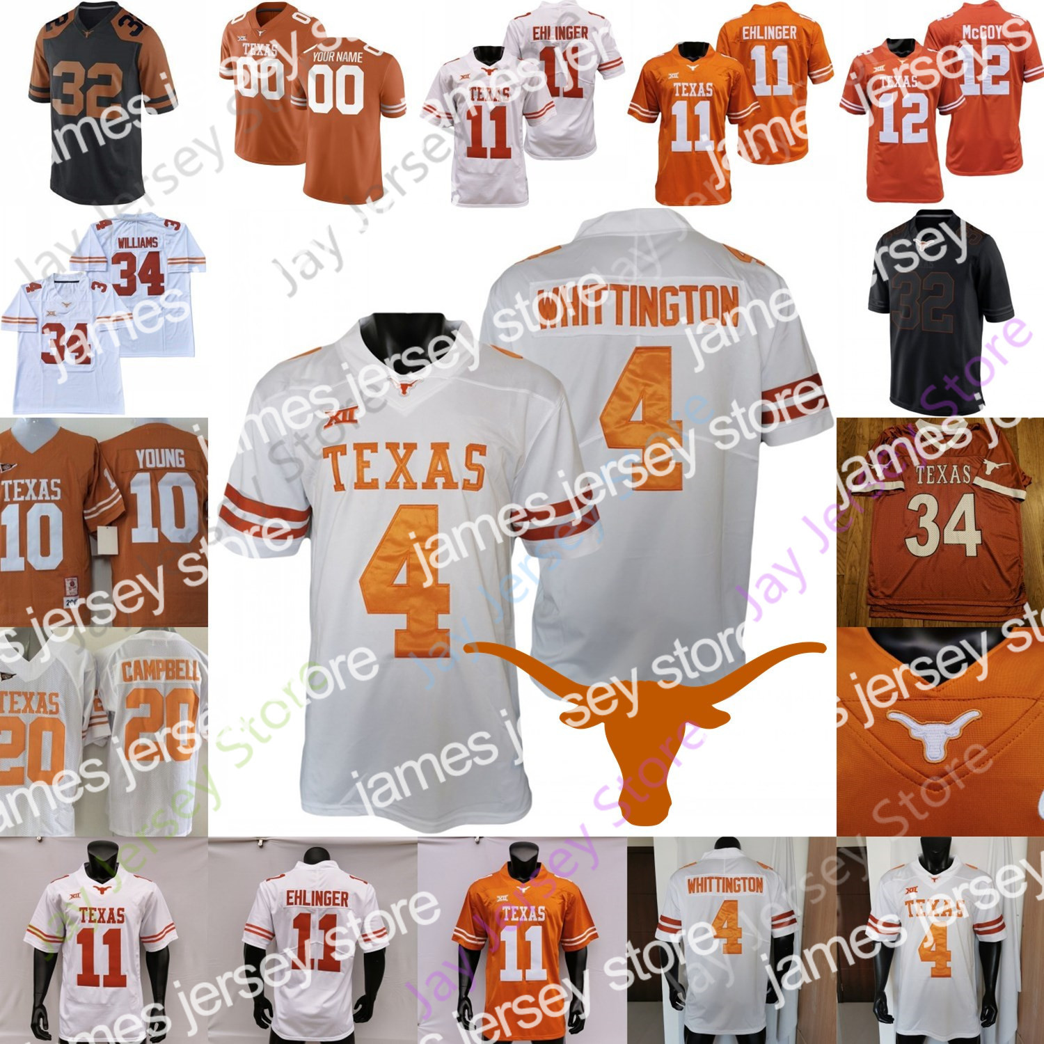 James Texas Longhorns Football Jersey NCAA College Arch Manning Javien Toviano Johntay Cook II Chandavian Bradley Vince Young Earl Campbell, White vintage
James Texas Longhorns Football Jersey NCAA College Arch Manning Javien Toviano Johntay Cook II Chandavian Bradley Vince Young Earl Campbell, White vintage