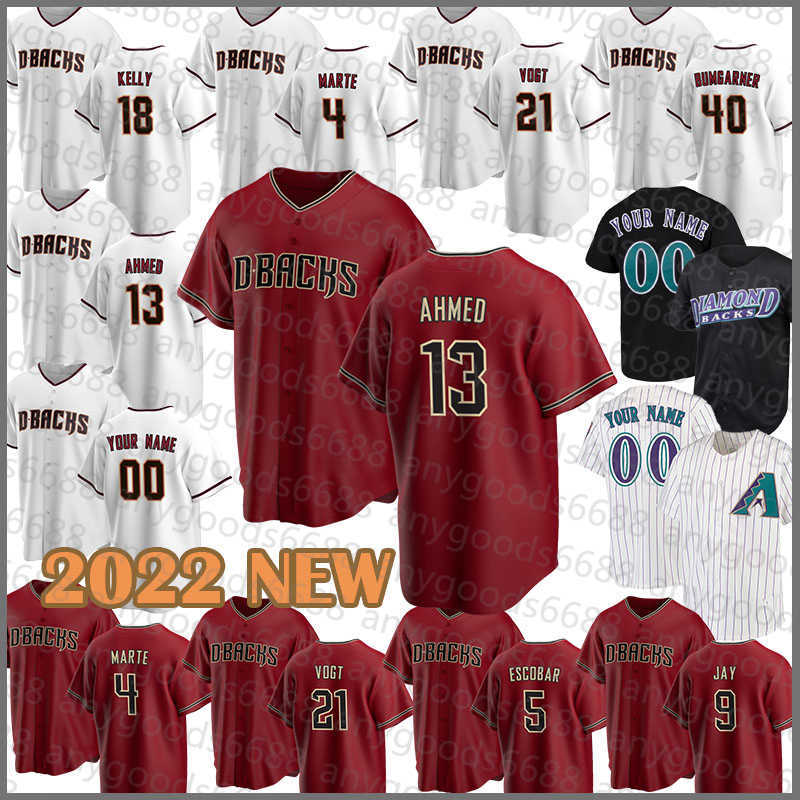 Arizona”Diamondbacks” 2022 New Baseball Jersey 51 Randy Johnson 40 Madison Bumgarner 20 Luis Gonzalez 53 Christian Walker 18 C