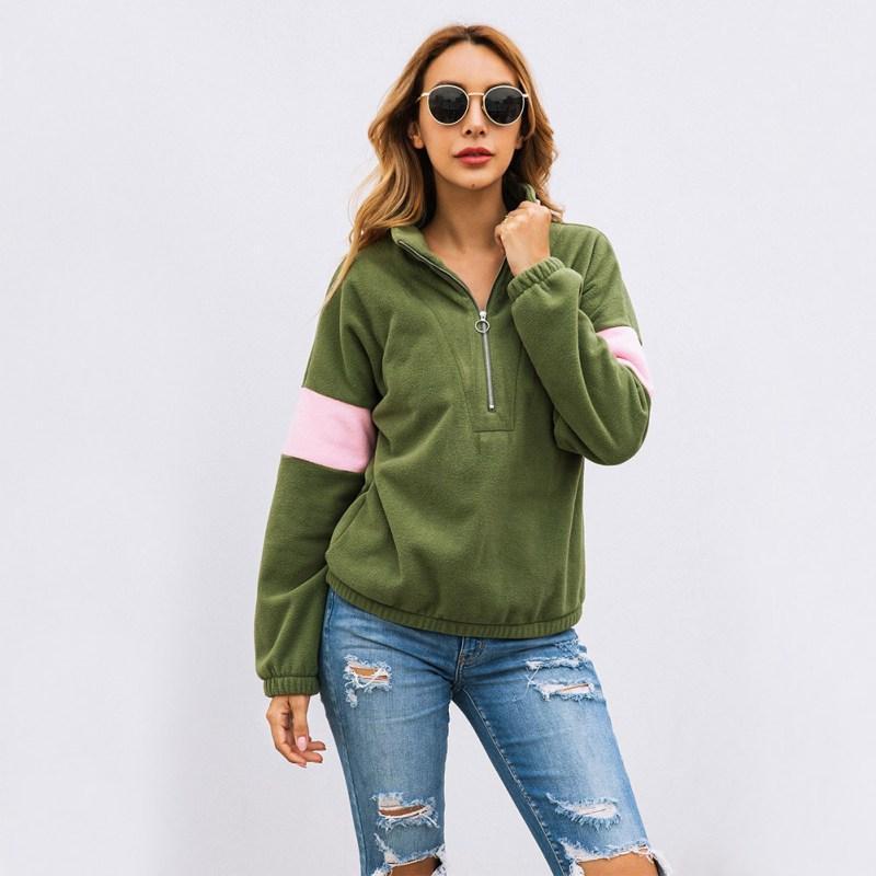 Women' Hoodies & Sweatshirts Women Sweatshirt Pullovers Autumn Constrast Color Lapel Long Sleeve Zipper Casual Warm Loose Top, Xd2119q
Women' Hoodies & Sweatshirts Women Sweatshirt Pullovers Autumn Constrast Color Lapel Long Sleeve Zipper Casual Warm Loose Top, Xd2119q