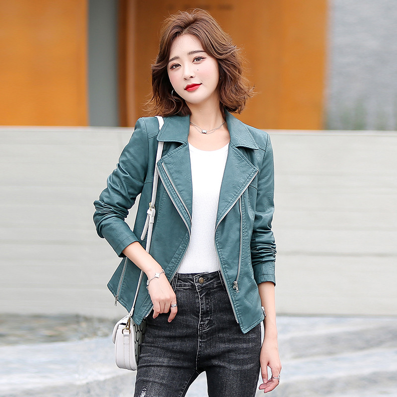 Fashion women's autumn motorcycle Simulated leather jacket ladies long sleeve motorcycle punk street wear Black Green Moto coat
Fashion women's autumn motorcycle Simulated leather jacket ladies long sleeve motorcycle punk street wear Black Green Moto coat