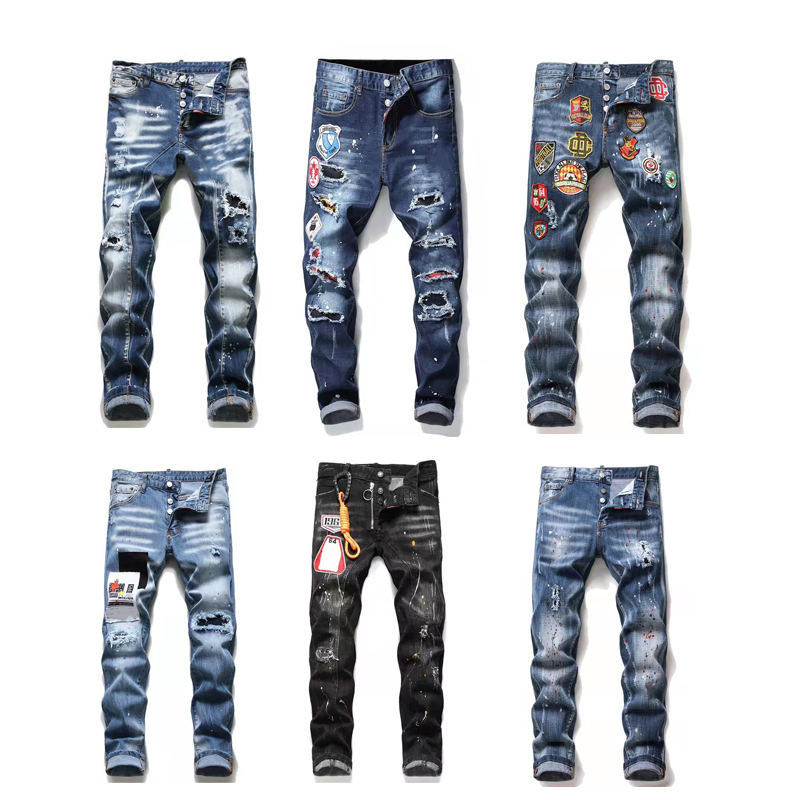 Autumn Designer Skinny Feet Pants Mens Jeans Ripped Paint Splatter Retro Blue straight Jean Streetwear Beggar Streepants
Autumn Designer Skinny Feet Pants Mens Jeans Ripped Paint Splatter Retro Blue straight Jean Streetwear Beggar Streepants