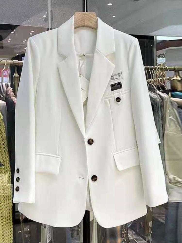 Women' Suits & Blazers Heydress Femme White Turn Down Collar Blazer Jacket Office Lady Elegant Jackets 2022 Women Autumn Korean Casual Loos, Black
Women' Suits & Blazers Heydress Femme White Turn Down Collar Blazer Jacket Office Lady Elegant Jackets 2022 Women Autumn Korean Casual Loos, Black